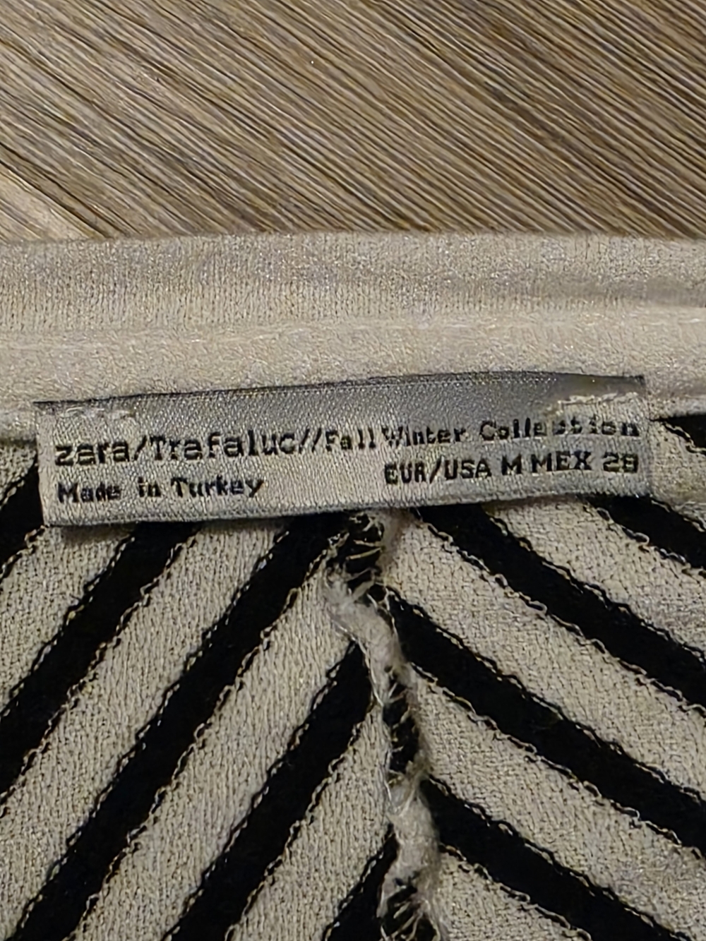 Zara Striped Chevron High-Low Short Sleeve Tunic Tee Shirt - Size M - Picture 4 of 7